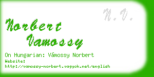 norbert vamossy business card