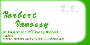 norbert vamossy business card